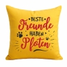 Kissen 40x40 cm bedruckt mit BESTE FREUNDE HABEN PFOTEN