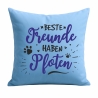 Kissen 40x40 cm bedruckt mit BESTE FREUNDE HABEN PFOTEN