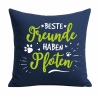 Kissen 40x40 cm bedruckt mit BESTE FREUNDE HABEN PFOTEN