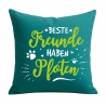 Kissen 40x40 cm bedruckt mit BESTE FREUNDE HABEN PFOTEN