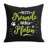 Kissen 40x40 cm bedruckt mit BESTE FREUNDE HABEN PFOTEN