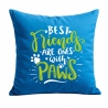 Kissen 40x40 cm bedruckt mit BEST FRIENDS ARE ONES WITH PAWS