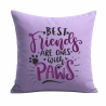 Kissen 40x40 cm bedruckt mit BEST FRIENDS ARE ONES WITH PAWS