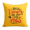 Kissen 40x40 cm bedruckt mit BEST FRIENDS ARE ONES WITH PAWS