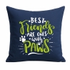 Kissen 40x40 cm bedruckt mit BEST FRIENDS ARE ONES WITH PAWS