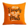 Kissen 40x40 cm bedruckt mit BEST FRIENDS ARE ONES WITH PAWS