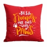 Kissen 40x40 cm bedruckt mit BEST FRIENDS ARE ONES WITH PAWS