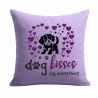 Kissen 40x40 cm bedruckt mit DOG KISSES FIX EVERYTHING