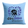 Kissen 40x40 cm bedruckt mit DOG KISSES FIX EVERYTHING