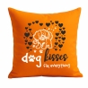 Kissen 40x40 cm bedruckt mit DOG KISSES FIX EVERYTHING