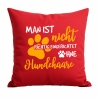 Kissen 40x40 cm mit MAN IST NICHT EINGERICHTET OHNE HUNDEHAARE 