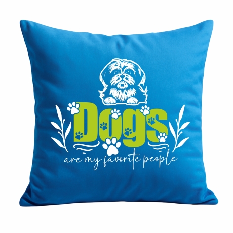 Kissen 40x40 cm bedruckt mit DOGS ARE MY FAVORITE PEOPLE