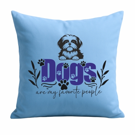 Kissen 40x40 cm bedruckt mit DOGS ARE MY FAVORITE PEOPLE