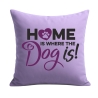 Kissen 40x40 cm bedruckt mit HOME IS WHERE THE DOG IS