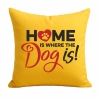 Kissen 40x40 cm bedruckt mit HOME IS WHERE THE DOG IS