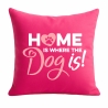 Kissen 40x40 cm bedruckt mit HOME IS WHERE THE DOG IS