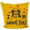 Kissen 40x40 cm bedruckt mit I WOOF YOU