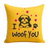 Kissen 40x40 cm bedruckt mit I WOOF YOU