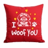 Kissen 40x40 cm bedruckt mit I WOOF YOU