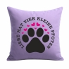 Kissen 40x40 cm bedruckt mit LIEBE HAT VIER KLEINE PFOTEN