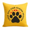 Kissen 40x40 cm bedruckt mit LIEBE HAT VIER KLEINE PFOTEN