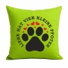 Kissen 40x40 cm bedruckt mit LIEBE HAT VIER KLEINE PFOTEN