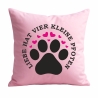 Kissen 40x40 cm bedruckt mit LIEBE HAT VIER KLEINE PFOTEN