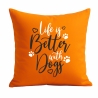 Kissen 40x40 cm bedruckt mit LIFE IS BETTER WITH DOGS