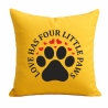 Kissen 40x40 cm bedruckt mit LOVE HAS FOUR LITTLE PAWS