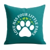 Kissen 40x40 cm bedruckt mit LOVE HAS FOUR LITTLE PAWS