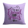 Kissen 40x40 cm bedruckt mit MY BEST FRIEND HAS PAWS