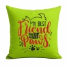 Kissen 40x40 cm bedruckt mit MY BEST FRIEND HAS PAWS