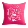 Kissen 40x40 cm bedruckt mit MY BEST FRIEND HAS PAWS
