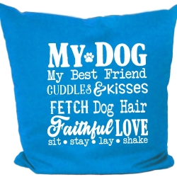 Kissen 40x40 cm bedruckt mit MY DOG MY BEST FRIEND