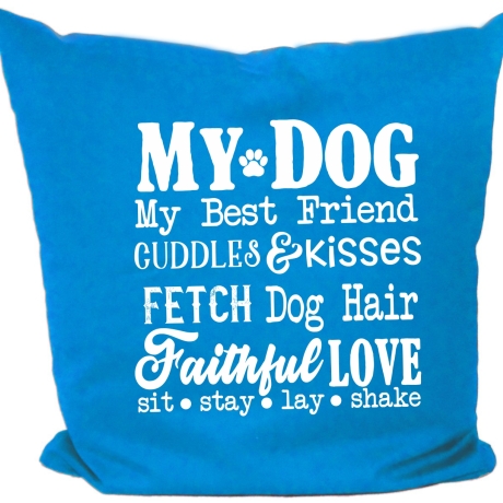 Kissen 40x40 cm bedruckt mit MY DOG MY BEST FRIEND