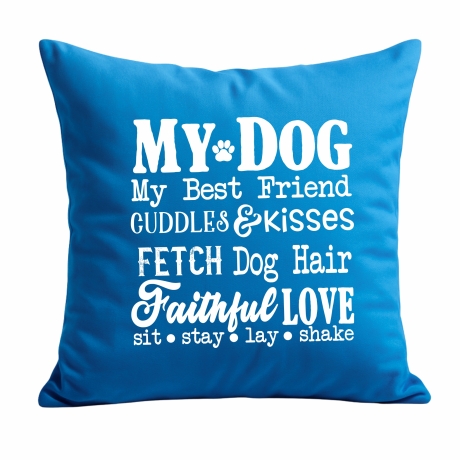 Kissen 40x40 cm bedruckt mit MY DOG MY BEST FRIEND