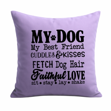 Kissen 40x40 cm bedruckt mit MY DOG MY BEST FRIEND