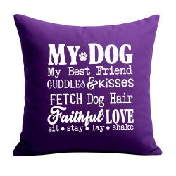 Kissen 40x40 cm bedruckt mit MY DOG MY BEST FRIEND