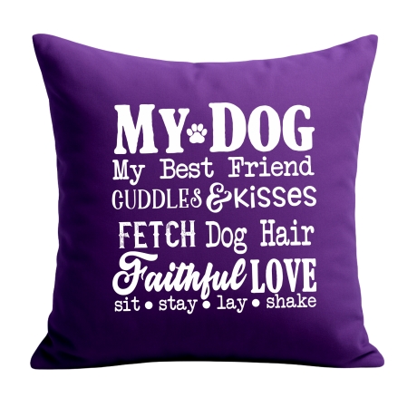 Kissen 40x40 cm bedruckt mit MY DOG MY BEST FRIEND