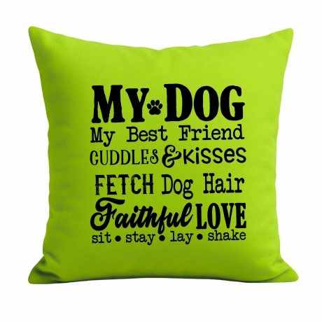 Kissen 40x40 cm bedruckt mit MY DOG MY BEST FRIEND