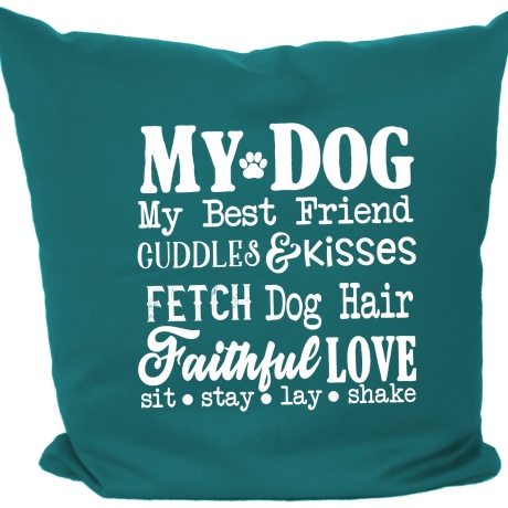 Kissen 40x40 cm bedruckt mit MY DOG MY BEST FRIEND