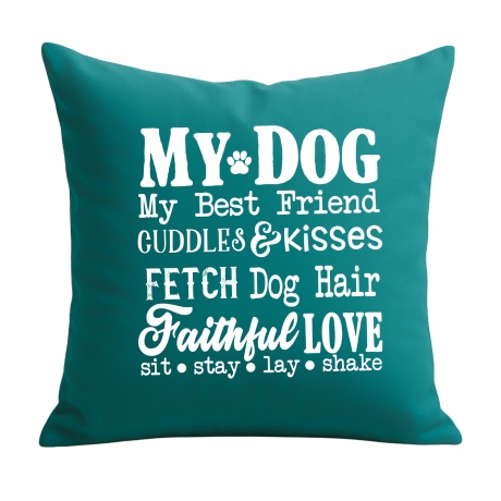 Kissen 40x40 cm bedruckt mit MY DOG MY BEST FRIEND