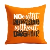 Kissen 40x40 c bedruckt mit NO OUTFIT IS COMPLETE WITHOUT DOGHAIR