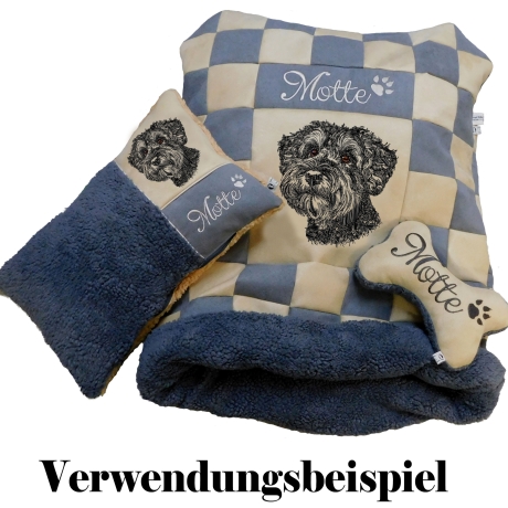 Stickdatei Schnoodle Candra Hund realistisch