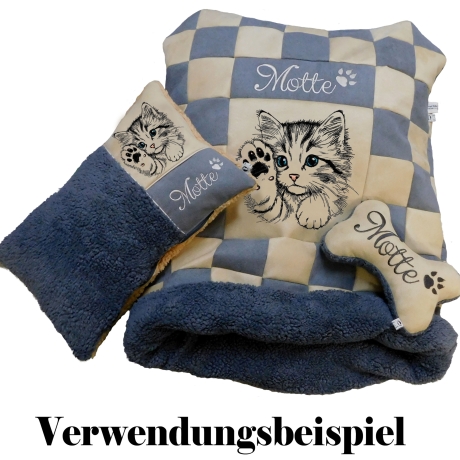NEU Stickdatei Katze Kätzchen getigert Heidi