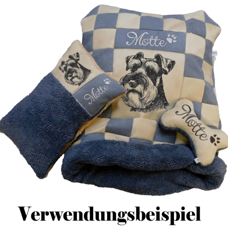 NEU Stickdatei Riesenschnauzer Santo Hund LunaChild