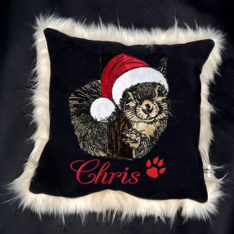 NEU Stickdatei Eichhörnchen Weihnachtsmütze Britta 