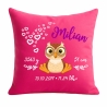Kissen 40x40 cm SWEET EULE personalisiert mit Geburtsdaten/Name