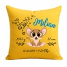 Kissen 40x40 cm SWEET MAUS personalisiert mit Geburtsdaten