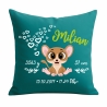 Kissen 40x40 cm SWEET MAUS personalisiert mit Geburtsdaten